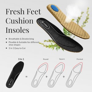 VIVAIA 3-in-1 Cuttable Atmungsaktiv Insole Einlegesohlen Damen Schwarz Deutschland | EEY-6192