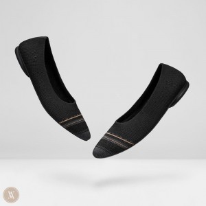 VIVAIA Aditi Round-Toe Foldable Flache Schuhe Damen Schwarz Deutschland | DFG-9548
