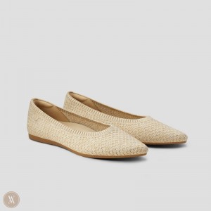 VIVAIA Aria 5° Hemp Pointed-Toe Ballerinas Damen Sand Woven Deutschland | NJV-0653