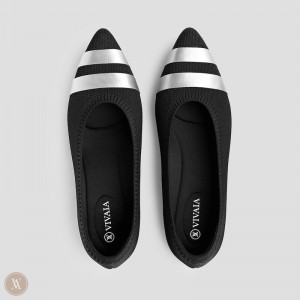 VIVAIA Aria 5° Pointed-Toe Ballerinas Damen Schwarz Deutschland | XTG-4614