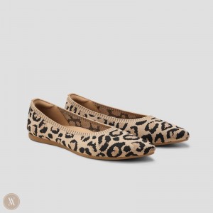 VIVAIA Aria 5° Pointed-Toe Ballerinas Damen Dunkelleopard Deutschland | MGM-3276