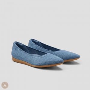 VIVAIA Aria CloudWalker Lightweight Pointed-Ballerinas Damen Blau Deutschland | UDE-2054