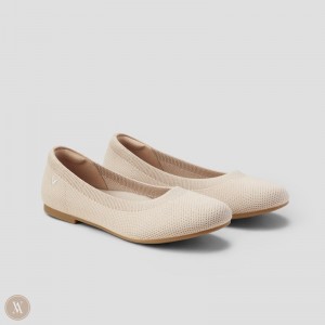 VIVAIA Claire Round-Toe Flache Schuhe Damen Almond Deutschland | WWX-3829