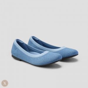 VIVAIA Claire Round-Toe Flache Schuhe Damen Blau Deutschland | NUJ-4446
