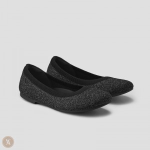 VIVAIA Claire Round-Toe Flache Schuhe Damen Metal Schwarz Deutschland | LNH-2306