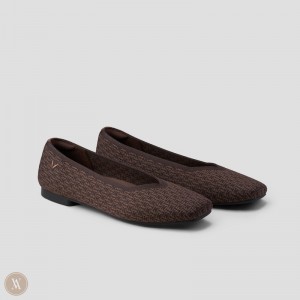 VIVAIA Margot 2.0 Square-Toe V-Cut Flache Schuhe Damen Braun Deutschland | SUZ-0576