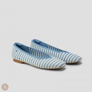 VIVAIA Margot 2.0 Square-Toe V-Cut Flache Schuhe Damen Stripes Deutschland | QWL-4099