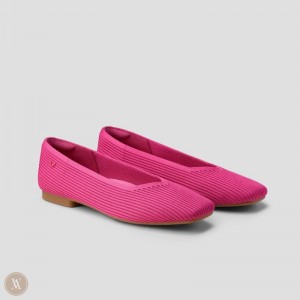 VIVAIA Margot 2.0 Square-Toe V-Cut Flache Schuhe Damen Pitaya Deutschland | DLW-0025