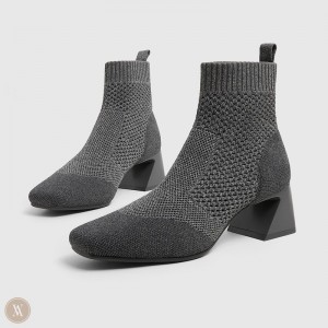VIVAIA Melissa Perforated Stiefel Mit Absatz Damen Orange Grau Deutschland | DYB-8967