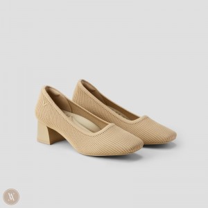 VIVAIA Melody Pro Square-Toe Chunky Absätze Damen Nude Peach Deutschland | NGC-4040