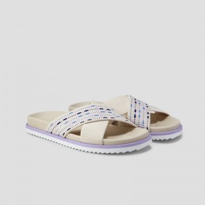 VIVAIA Natalia Criss Cross Straps Pantoletten Damen Mehrfarbig Blau Deutschland | CYZ-3197