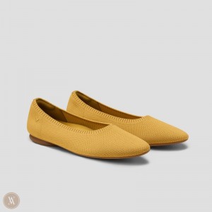 VIVAIA Tamia 2.0 Almond-Toe Ballerinas Damen Gelb Deutschland | QYR-4675