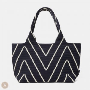 VIVAIA Wallace Tote-Dark Chevron Tasche Damen Dunkel Deutschland | WHU-4875