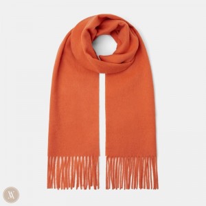 VIVAIA Wolle Scarf-Orange Red Schals Damen Orange Rot Deutschland | ZPE-0197